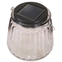 Artículo Lámpara LED de jardín de cristal solar para colgar violeta Ø10,5cm 2uds