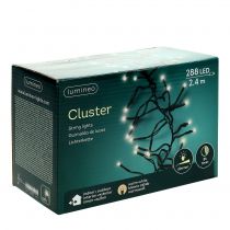 Artículo Cadena de luces LED para exterior 288er 2.4m negro/blanco cálido