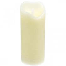 Vela de cera real LED con temporizador Crema Para batería H17cm