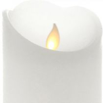 Vela LED vela de pilar de cera blanco cálido Ø7.5cm H12.5cm