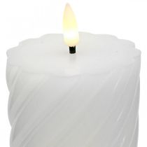 Vela LED con temporizador blanco cálido blanco cera real Ø7.5cm H15cm