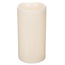 Artículo Vela LED grande a pilas con temporizador, luz blanca cálida, para exteriores, 25 cm
