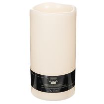 Artículo Vela LED grande a pilas con temporizador, luz blanca cálida, para exteriores, 25 cm