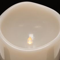 Artículo Vela LED grande a pilas con temporizador, luz blanca cálida, para exteriores, 25 cm