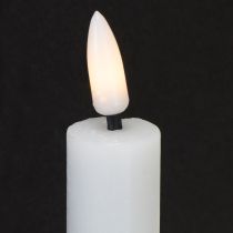 Artículo Velas LED blancas cónicas de cera blanca cálida de 24,5 cm, 2 unidades
