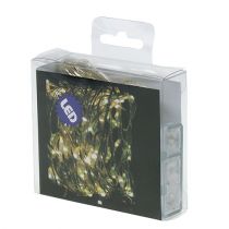 Artículo Guirnalda de luces LED de 20 luces para interiores, 2 m, blanco cálido, temporizador, funciona con pilas, 6 unidades