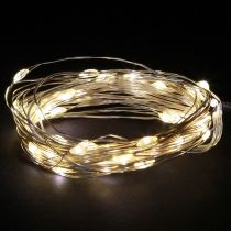 Artículo Guirnalda de luces LED 40 micro-LED blanco cálido temporizador para batería 6 piezas