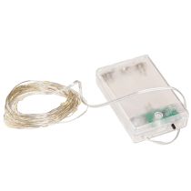 Artículo Guirnalda de luces LED 40 micro-LED blanco cálido temporizador para batería 6 piezas