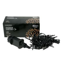 Artículo Cadena de luces LED de arroz 80 guirnaldas LED para exterior blanco cálido 6m