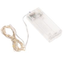 Artículo Guirnalda de luces LED para interiores, funciona con pilas, luz blanca cálida, 30 LED, 3 m, 6 unidades