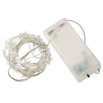 Artículo Guirnalda de luces LED estrellas 20 micro LED blanco cálido temporizador 6 piezas