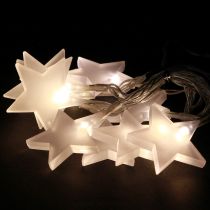 Artículo Cadena de luces LED estrellas con temporizador 10 LED blanco cálido 90cm