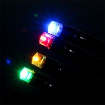 Cadena luminosa LED para exterior 120 9m color-negro
