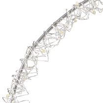 Artículo Anillo LED de metal decorativo para colgar plata blanco cálido 30cm