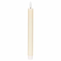 Artículo Vela LED cónica blanca con luz blanca cálida, 24 cm, con temporizador, 2 unidades.