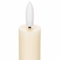 Artículo Vela LED cónica blanca con luz blanca cálida, 24 cm, con temporizador, 2 unidades.