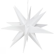 Artículo Estrella LED 3D temporizador blanco batería exterior Ø30cm H74cm