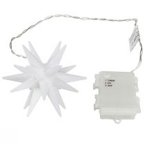 Artículo Estrella LED exterior estrella de luz blanca batería Ø12cm H66cm