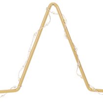 Artículo Estrella con 50 LED, adorno de mesa de metal, funciona con pilas, para uso en interiores, 33 cm.
