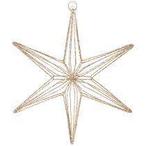 Artículo Estrella decorativa LED de alambre para colgar, para uso interior, 32 cm.