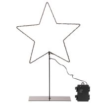 Artículo Estrella LED con compartimento para pilas y soporte para alféizar o mesa (46 cm).