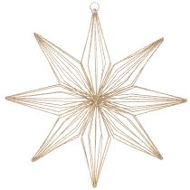 Artículo Estrella decorativa LED de alambre para colgar, para uso interior, funciona con pilas, 51 cm.