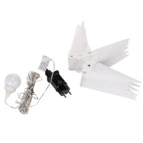 Artículo Estrella LED decorativa, luz blanca cálida, para exteriores, con temporizador, 40 cm.