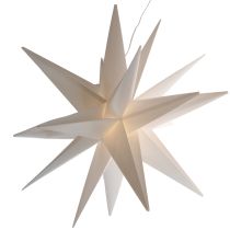 Artículo Estrella LED navideña blanca cálida con temporizador para exteriores, 60 cm