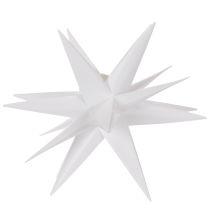 Artículo Estrella LED navideña blanca cálida con temporizador para exteriores, 60 cm