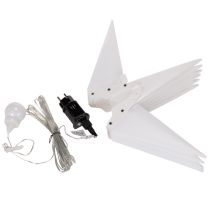 Artículo Estrella LED navideña blanca cálida con temporizador para exteriores, 60 cm