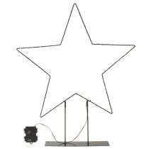 Artículo Estrella LED de pie 150 Micro LED blanco cálido metal Ø58cm