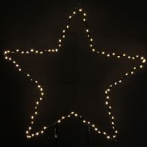 Artículo Estrella LED de pie de metal 100 Micro LED blanco cálido Ø37cm
