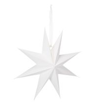 Artículo Estrella colgante LED con temporizador, luz blanca cálida, para exteriores, 38 cm.