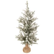Artículo Árbol de Navidad artificial con nieve en bolsa de yute, 40 LED, para uso interior, 85 cm.