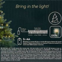 Artículo Guirnalda navideña de oropel con 60 LED y temporizador, para exteriores, 3 m