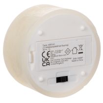 Artículo Vela LED de té, luz blanca cálida, efecto parpadeante y temporizador, cera auténtica, funciona con pilas, 7 cm, 2 unidades