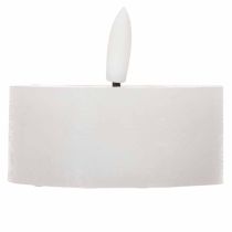 Artículo Vela LED XL Tealight blanca de cera auténtica con temporizador, luz blanca cálida, 6 cm, 2 unidades.