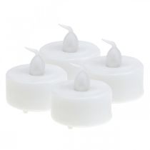 Velas de Té LED Efecto Llama Velas Artificiales con Temporizador Blanco Cálido Ø3.6cm Set de 4