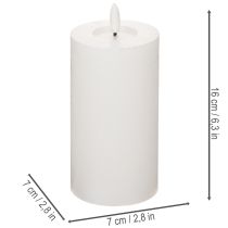 Artículo Vela LED cilíndrica, parpadeante, con temporizador, Ø7cm, 16cm
