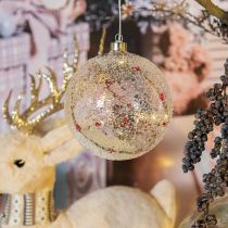 Bola de Navidad LED cadena de luces de cristal corazones Ø15cm