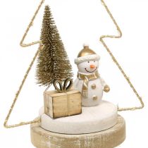 Artículo Decoración de mesa Navidad LED abeto Para batería H21cm, juego de 2