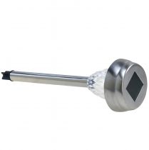 Artículo Luces solares LED para jardín con temporizador, luz blanca cálida, 35 cm de alto, 4 unidades.