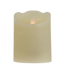 Vela de pilar de cera LED blanco cálido Ø7.5cm H10cm