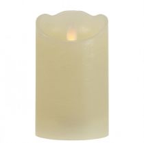 Vela LED vela de pilar de cera blanco cálido Ø7.5cm H12.5cm