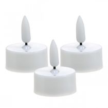 Luces de té LED blancas cálidas Luces LED con efecto de llama Velas artificiales Ø3.6cm Juego de 6