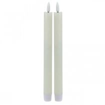 Vela LED velas de cera crema para batería Ø2cm 24cm 2uds