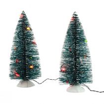 Arbol de Navidad LED mini artificial para bateria 16cm 2uds