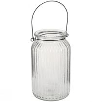 Artículo Farol farol de cristal para asa colgante Al. 18 cm 2 piezas