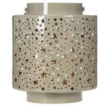 Artículo Linterna con estampado de estrellas, metal, verde, 31 cm