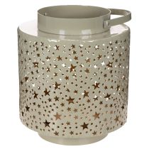Artículo Linterna con estampado de estrellas, metal, verde, 31 cm
